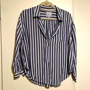 Chambray striped lightweight mens shirt